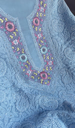 Load image into Gallery viewer, Women's Lakhnavi Handcrafted Cotton Chikankari Suit Material - HONC0233851