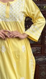 Load image into Gallery viewer, Falak  Women's Lucknowi Handcrafted Cotton Chikankari Kurti - HONC0220788
