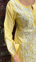 Load image into Gallery viewer, Iqra Women's Lucknowi Handcrafted Cotton Chikankari Kurti - HONC0161245