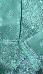 Load image into Gallery viewer, Women's Lakhnavi Handcrafted Cotton Chikankari Semi - Stitched Kurti Fabric - HONC0244104