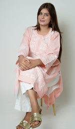 Load image into Gallery viewer, Iqra Women's Lucknowi Handcrafted Cotton Chikankari Kurti - HONC0164349
