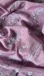 Load image into Gallery viewer, Women's Lakhnavi Handcrafted Mul Chanderi Semi - Stitched Kurta And Dupatta Set - HONC0238903