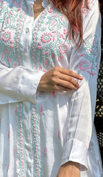 Load image into Gallery viewer, Naheeda Women's Lakhnavi Handcrafted Modal Silk Chikankari Top And Pant Set - HONC0241221