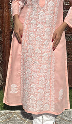 将图像加载到图库查看器中, Naira Women's Lucknowi Handcrafted Cotton Chikankari Kurti - HONC0164383