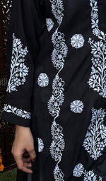 Load image into Gallery viewer, Women's Lucknowi Handcrafted Modal Cotton Chikankari Kurti - HONC0226945