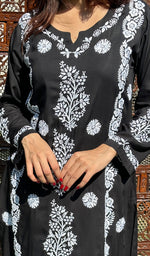 Load image into Gallery viewer, Women's Lucknowi Handcrafted Modal Cotton Chikankari Kurti - HONC0226943