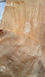 Load image into Gallery viewer, Women's Lakhnavi Handcrafted Pure Organza Chikankari Unstitched Kurta And Dupatta Set- HONC0309148