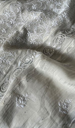 Load image into Gallery viewer, Aaliyah Women's Lakhnavi Handcrafted Mul Chanderi Semi-Stitched Kurta And Dupatta Set - HONC0214844