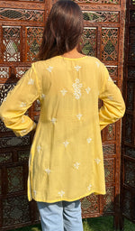 Load image into Gallery viewer, Fariah Women's Lakhnavi Handcrafted Modal Cotton Chikankari Top - HONC0247402