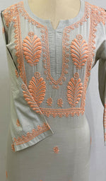 Load image into Gallery viewer, Zeenat Women's Lucknowi Handcrafted Cotton Chikankari Kurti - HONC0169201