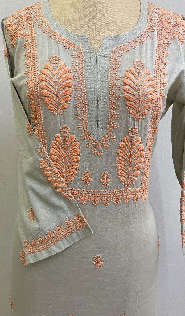 Zeenat Women's Lucknowi Handcrafted Cotton Chikankari Kurti - HONC0169201