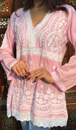 Load image into Gallery viewer, Alshifa Women's Lakhnavi Handcrafted Modal Cotton Chikankari Top - HONC0246748