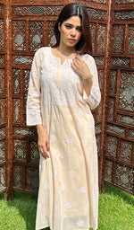 Load image into Gallery viewer, Shiza Women's Lucknowi Handcrafted Cotton Chikankari Kurti - HONC0226737