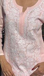 将图像加载到图库查看器中, Naira Women's Lucknowi Handcrafted Cotton Chikankari Kurti - HONC0233269