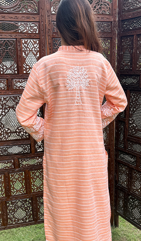 Amanat Women's Lucknowi Handcrafted Cotton Chikankari Kurti - HONC0276840