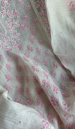 将图像加载到图库查看器中, Saziya Women's Lakhnavi Handcrafted Mul Chanderi Semi - Stitched Kurta And Dupatta Set -  HONC0224771