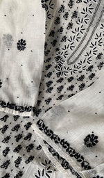 Load image into Gallery viewer, Saziya Women's Lakhnavi Handcrafted Mul Chanderi Semi - Stitched Kurta And Dupatta Set - HONC0237916