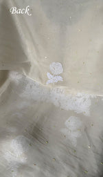 Load image into Gallery viewer, Women's Lakhnavi Handcrafted Pure Organza Chikankari Unstitched Kurta And Dupatta Set- HONC0300419