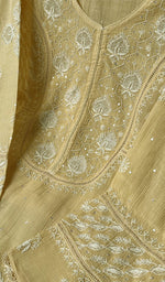 Load image into Gallery viewer, Women's Lakhnavi Handcrafted Mul Chanderi Semi - Stitched Kurta And Dupatta Set - HONC0198755