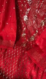 Load image into Gallery viewer, Fauzia Women's Lakhnavi Handcrafted Mul Chanderi Semi - Stitched Kurta And Dupatta Set - HONC0245059