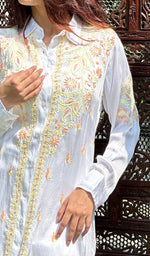 Load image into Gallery viewer, Naheeda Women's Lakhnavi Handcrafted Modal Silk Chikankari Top And Pant Set - HONC0244568