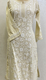 Load image into Gallery viewer, Iqra Women's Lucknowi Handcrafted Cotton Chikankari Kurti - HONC0164340