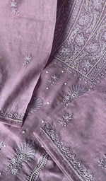 Load image into Gallery viewer, Women's Lakhnavi Handcrafted Mul Chanderi Semi - Stitched Kurta And Dupatta Set - HONC0238903