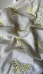 将图像加载到图库查看器中, Titlee Women's Lakhnavi Handcrafted Mul Chanderi Unstitched Kurta And Dupatta Set - HONC0256889