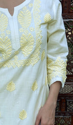 将图像加载到图库查看器中, Women's Lucknowi Handcrafted Cotton Chikankari Kurti - HONC0232182