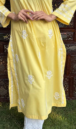 Load image into Gallery viewer, Falak  Women's Lucknowi Handcrafted Cotton Chikankari Kurti - HONC0220788