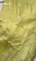 将图像加载到图库查看器中, Women's Lakhnavi Handcrafted Pure Organza Chikankari Unstitched Kurta And Dupatta Set- HONC0295579