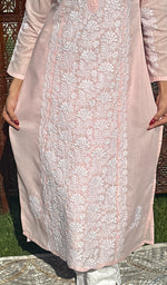 将图像加载到图库查看器中, Naira Women's Lucknowi Handcrafted Cotton Chikankari Kurti - HONC0233269