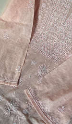 Load image into Gallery viewer, Women's Lakhnavi Handcrafted Mul Chanderi Semi - Stitched Kurta And Dupatta Set - HONC0238899