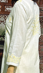 Load image into Gallery viewer, Women's Lucknowi Handcrafted Cotton Chikankari Kurti - HONC0232251