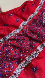 Load image into Gallery viewer, Aaliyah Women's Lakhnavi Handcrafted Mul Chanderi Semi - Stitched Kurta And Dupatta Set - HONC0260914