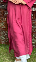 Load image into Gallery viewer, Rooh Women's Lucknowi Handcrafted Modal Cotton Chikankari Kurti - HONC0236887
