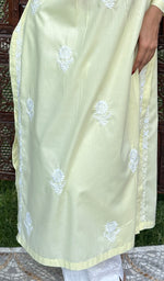 Load image into Gallery viewer, Falak Women's Lucknowi Handcrafted Cotton Chikankari Kurti - HONC0220643