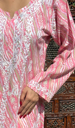 Load image into Gallery viewer, Ruhee Women's Lucknowi Handcrafted  Modal  Cotton Chikankari Kurti - HONC0239825