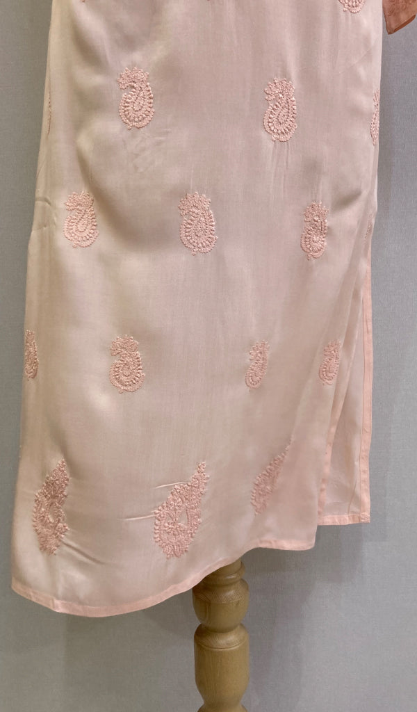 Faiza Women's Lucknowi Handcrafted Modal Cotton Chikankari Kurti - HONC0209843