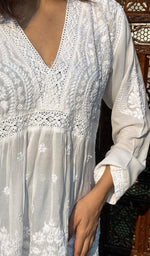 Load image into Gallery viewer, Alshifa Women's Lakhnavi Handcrafted Modal Cotton Chikankari Top - HONC02467700