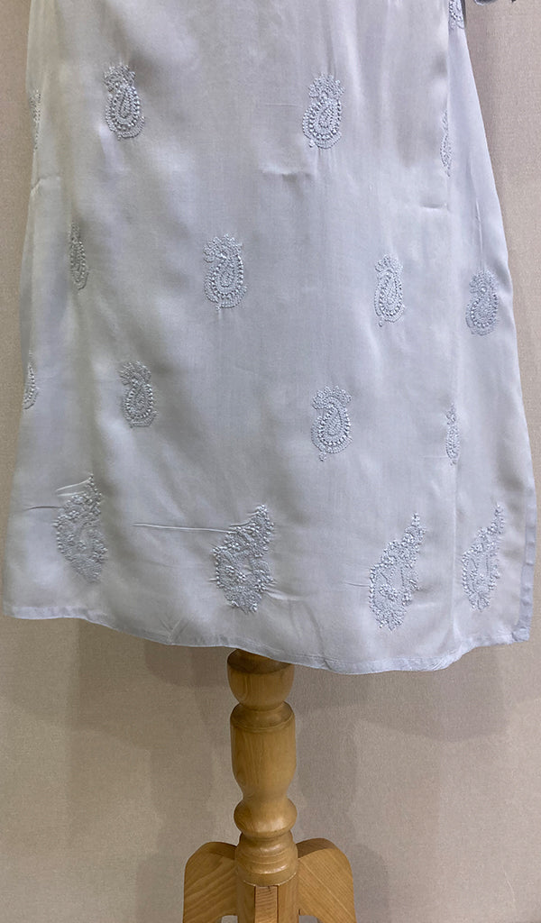 Faiza Women's Lucknowi Handcrafted Modal Cotton Chikankari Kurti - HONC0225859