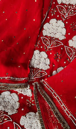 将图像加载到图库查看器中, Zubina Women's Lakhnavi Handcrafted Viscose Georgette Chikankari Unstitched Full Suit Material - HONC0203236