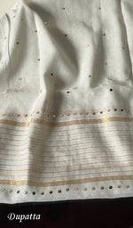 Load image into Gallery viewer, Fauzia Women's Lakhnavi Handcrafted Mul Chanderi Semi - Stitched Kurta And Dupatta Set - HONC0245062