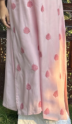 将图像加载到图库查看器中, Women's Lucknowi Handcrafted Modal Cotton Chikankari Kurti - HONC0232113