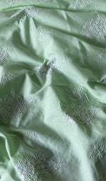 Load image into Gallery viewer, Women's Lakhnavi Handcrafted Pure Cotton Semi - Stitched Kurta And Dupatta Set - HONC0210110