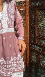 Load image into Gallery viewer, Alshifa Women's Lakhnavi Handcrafted Modal Cotton Chikankari Top - HONC0246768