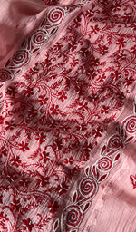 Load image into Gallery viewer, Aaliyah Women's Lakhnavi Handcrafted Mul Chanderi Semi - Stitched Kurta And Dupatta Set - HONC0241754