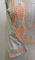 Load image into Gallery viewer, Zeenat Women's Lucknowi Handcrafted Cotton Chikankari Kurti - HONC0169201