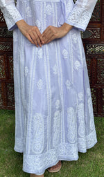Load image into Gallery viewer, Abisha Women's Lucknowi Handcrafted Cotton Chikankari Angrakha - HONC02328433