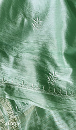 Load image into Gallery viewer, Amisha Women's Lucknowi Handcrafted Chanderi Silk Chikankari Full Suit Material - HONC0253709